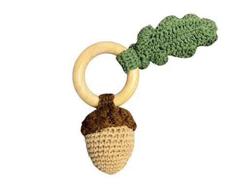 Hochet Bois Et Crochet Noisette