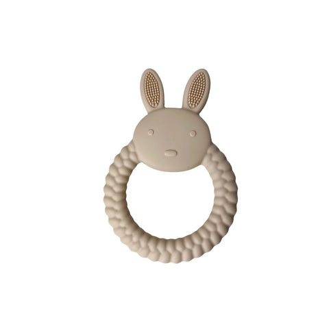 Jouet De Dentition Anneau Lapin Beige