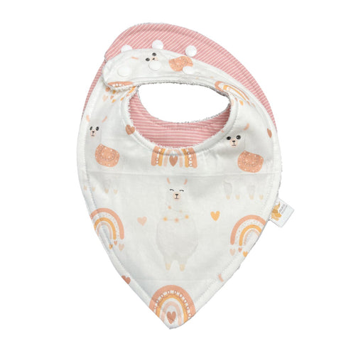 Duo Bavoirs Lamas Beige & Rose Lullaby