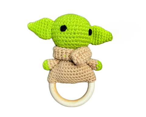 Hochet Bois Et Crochet Yoda