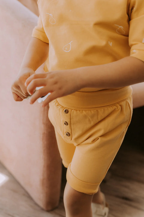 Short/Capri Évolutif Jaune Uni