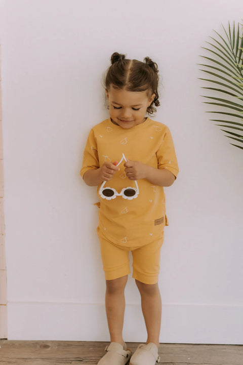 Short/Capri Évolutif Jaune Uni