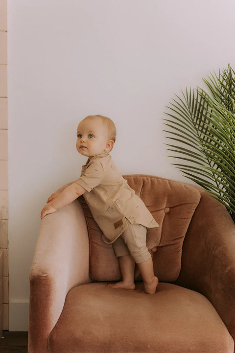 Short/Capri Évolutif Latté Uni