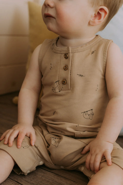 Romper Évolutif Latté Motif Paresseux