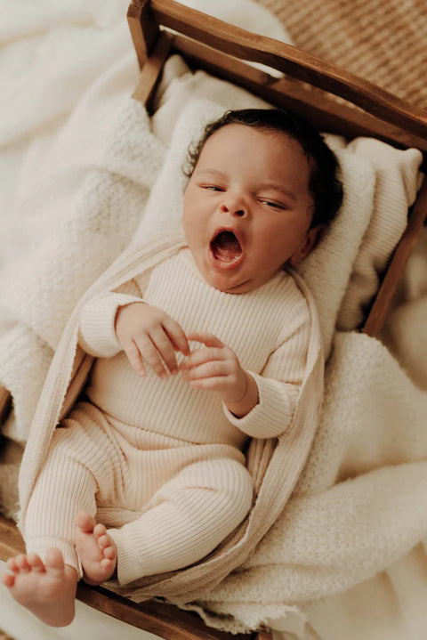 Cache-couche Côtelés Biscuit