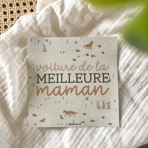 Autocollant Voiture « Voiture De La Meilleure Maman »