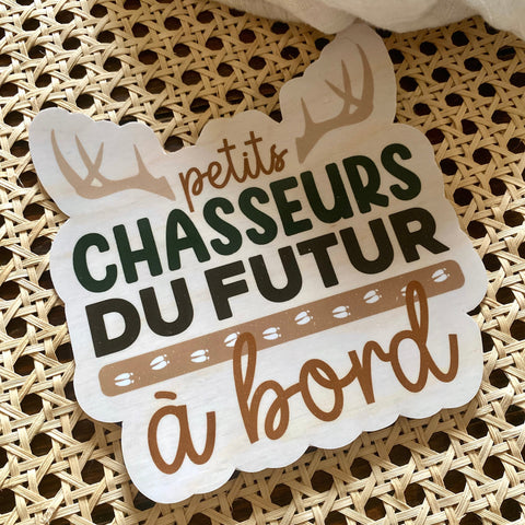 Autocollant Voiture « Petits Chasseurs Du Futur À Bord »