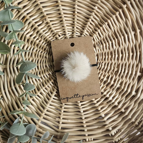 Élastique Pompon Fourrure
