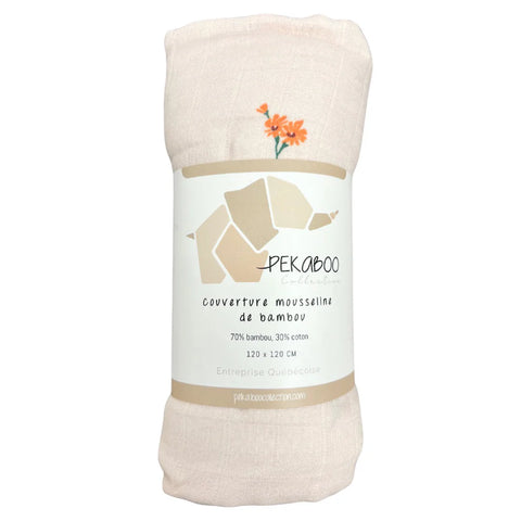 Mousseline Bambou Pétale Orangée