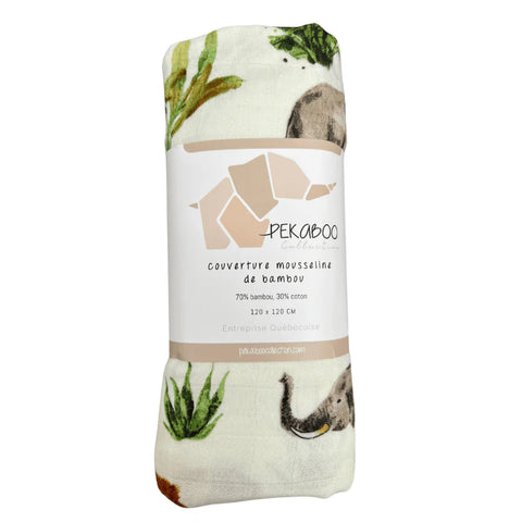 Mousseline Bambou Animaux