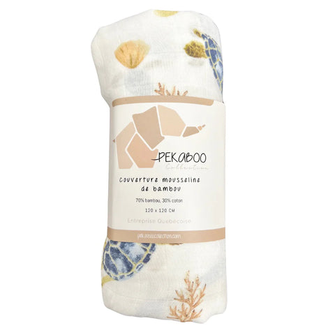 Mousseline Bambou Tortue Des Îles