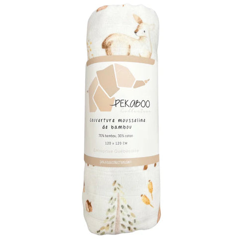 Mousseline Bambou Forêt Enchantée Beige