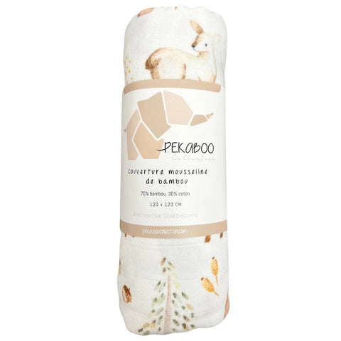 Mousseline Bambou Forêt Enchantée Beige