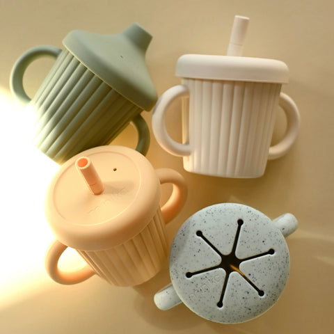 Verre 3 En 1 - Acier Inoxydable Et Silicone - Blush