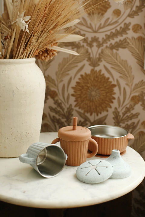 Verre 3 En 1 - Acier Inoxydable Et Silicone - Blush