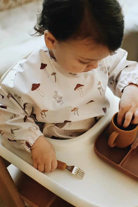 Bavoir Manche Longue Champignons