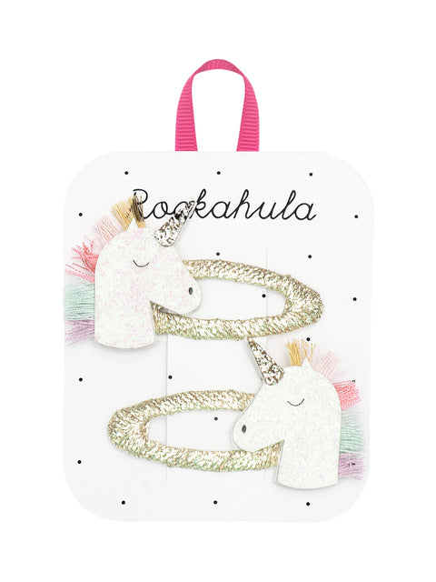Ensemble Barrettes Rainbow Unicorn