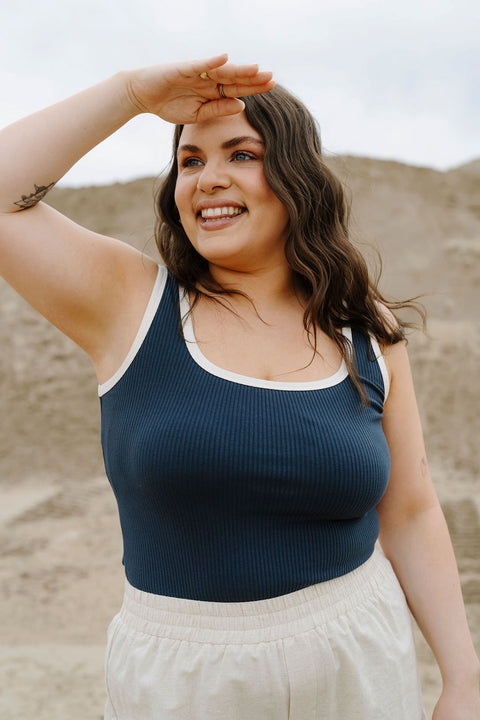 Camisole Rib Combo Bleu