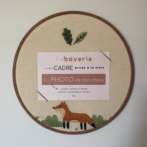 Cadre Photo Brodé Renard