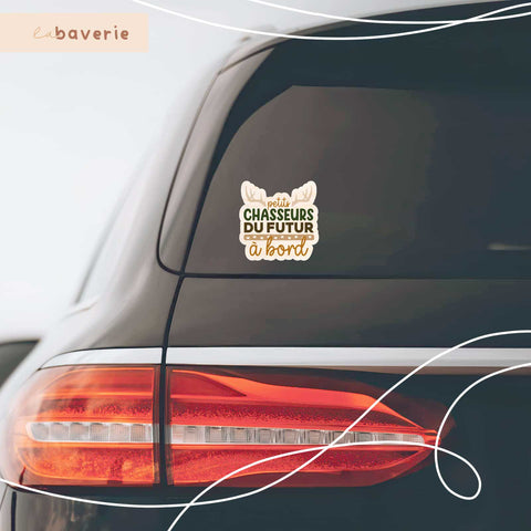 Autocollant Voiture « Petits Chasseurs Du Futur À Bord »
