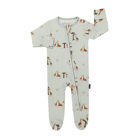 Pyjama Bambou Avec Pieds Girafes