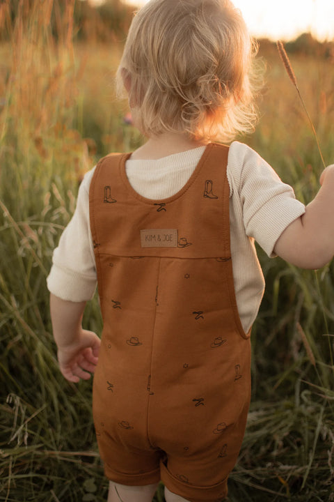 Salopette Évolutive Caramel Motif Country