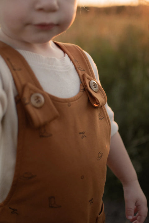 Salopette Évolutive Caramel Motif Country