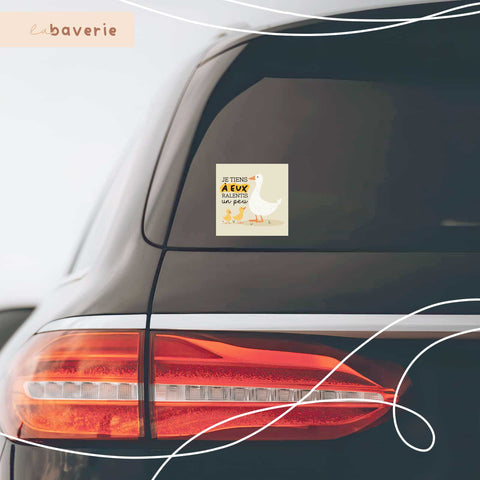 Autocollant Voiture « Je Tiens À Eux Ralentis Un Peu »