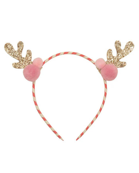 Bandeau Stripy Pom Pom Reindeer