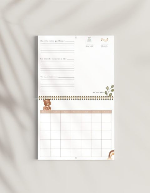 Calendriers de première année de bébé - Petit Ourson