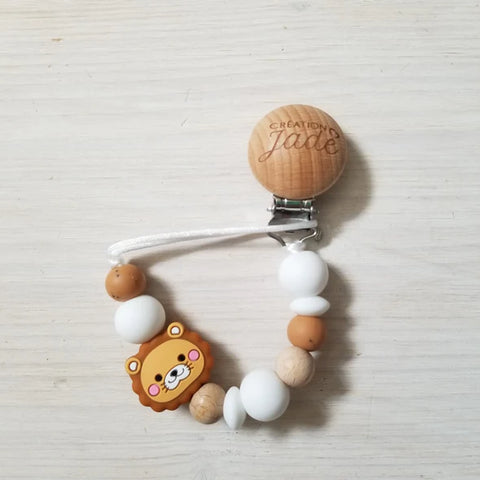 Attache-Suce Bois Lion Blanc