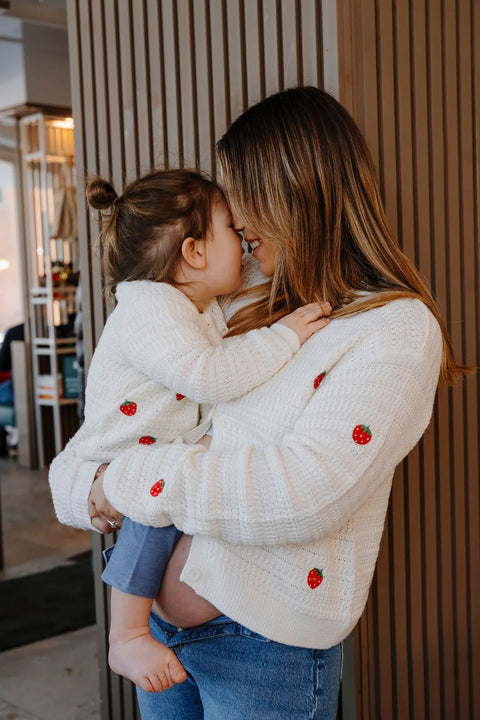 Cardigan Fraise