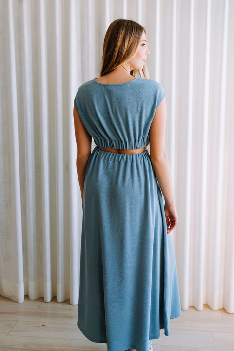 Robe Longue Juliet Bleu Niagara