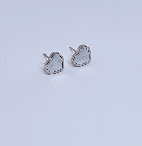 Boucles D'oreilles Coeur À Coeur Argent