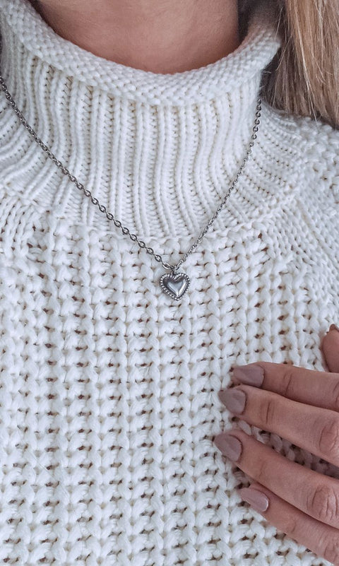 Collier Mon Coeur Maman Argent