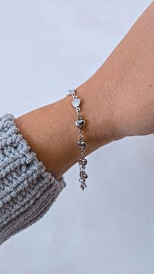 Bracelet Adulte À Coeur Lié Argent
