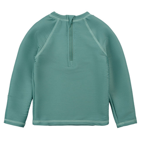 Maillot Dermoprotecteur Côtelé Turquoise À Manches Longues
