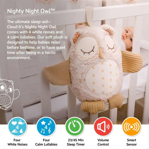 Nighty Night Owl Avec Capteur Smart Sensor Beige