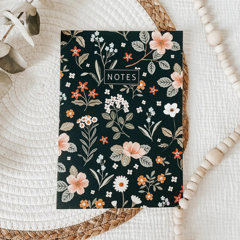 Cahier De Notes Floral Foncé
