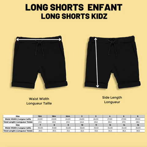 Short Long Gris Enfant