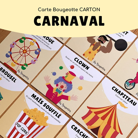 Carte Bougeotte Carton Carnaval